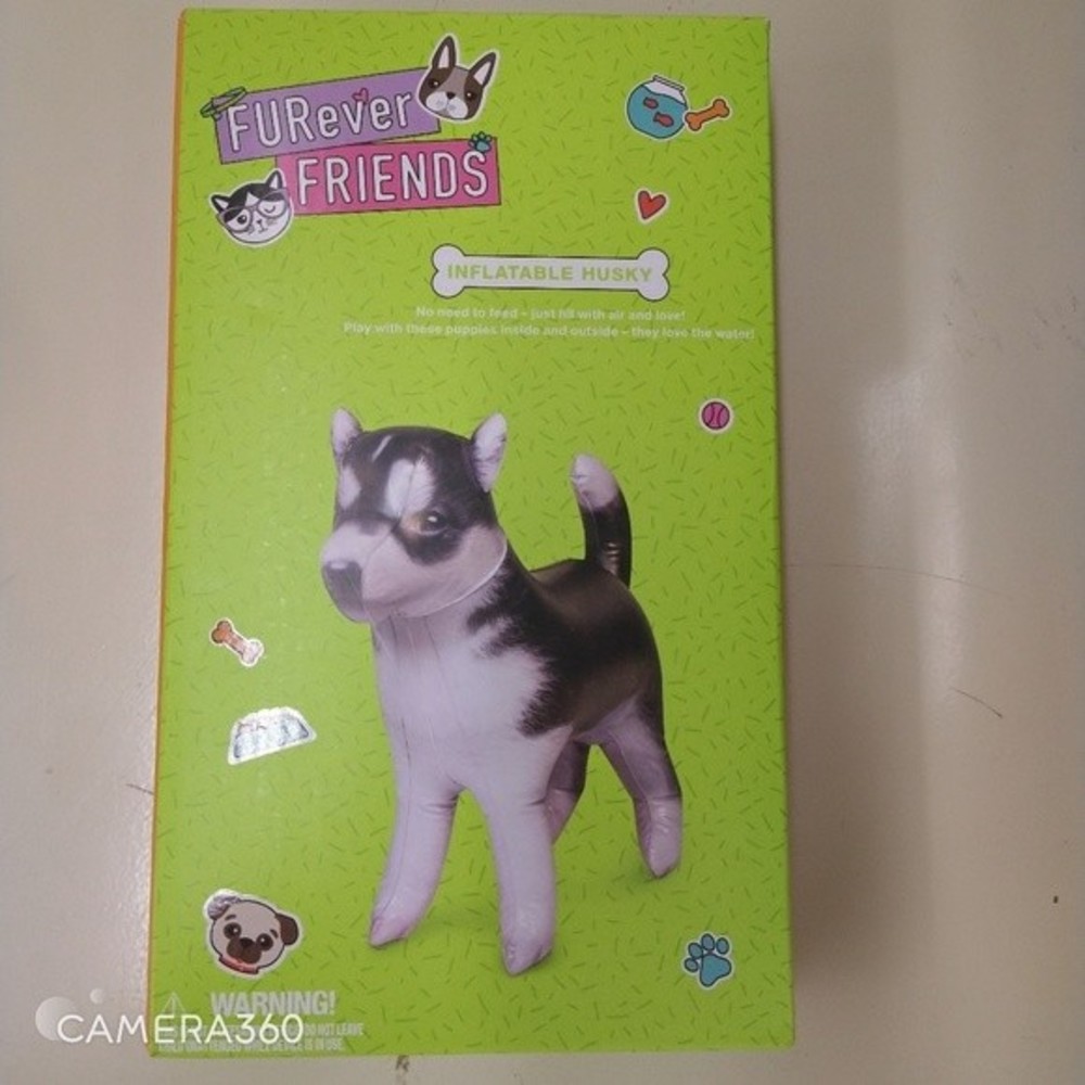 FUREver Friends Inflatable Husky - Picture 2 of 5